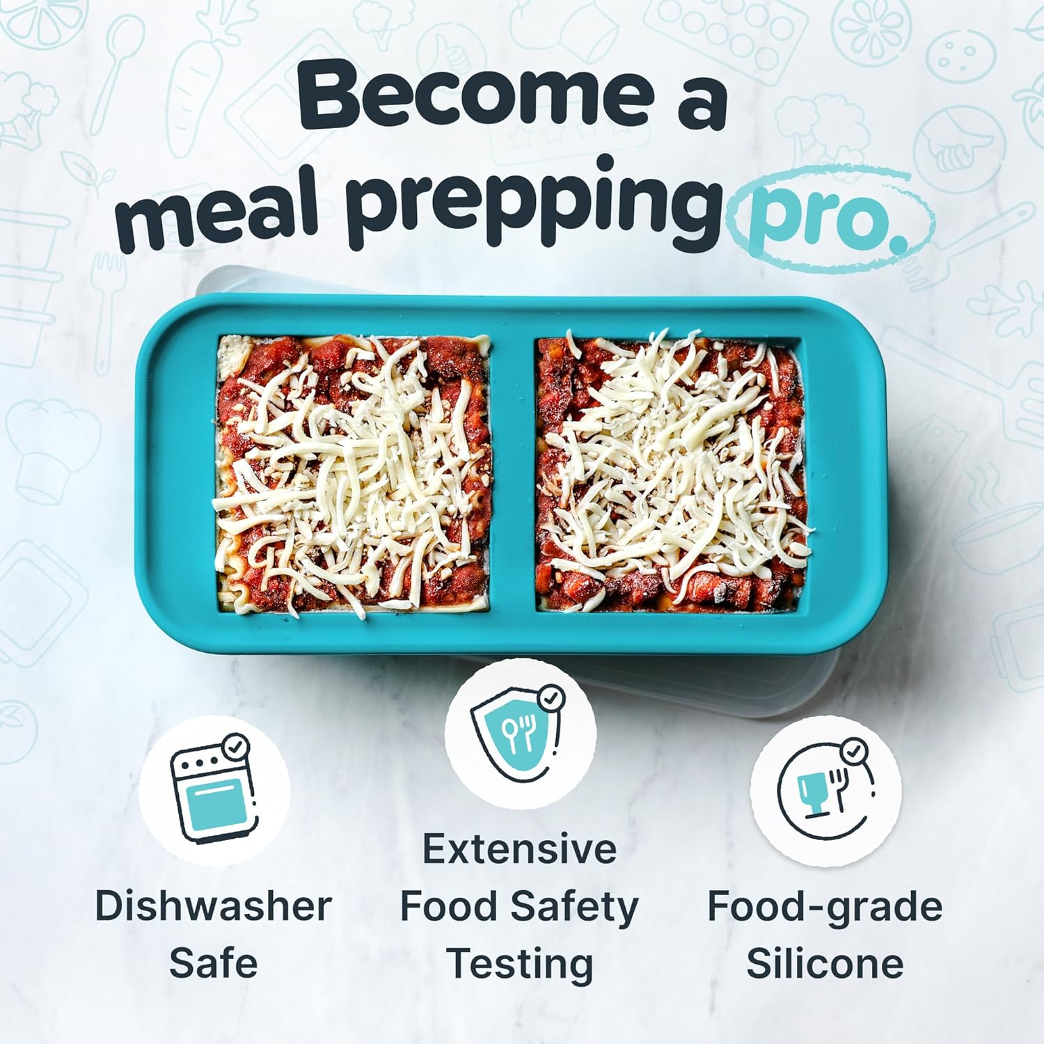 Souper Cubes Silicone Freezer Molds - Meal Prep Gift Set with 2 Tbsp, 1/2, 1, & 2 Cup Trays - Aqua