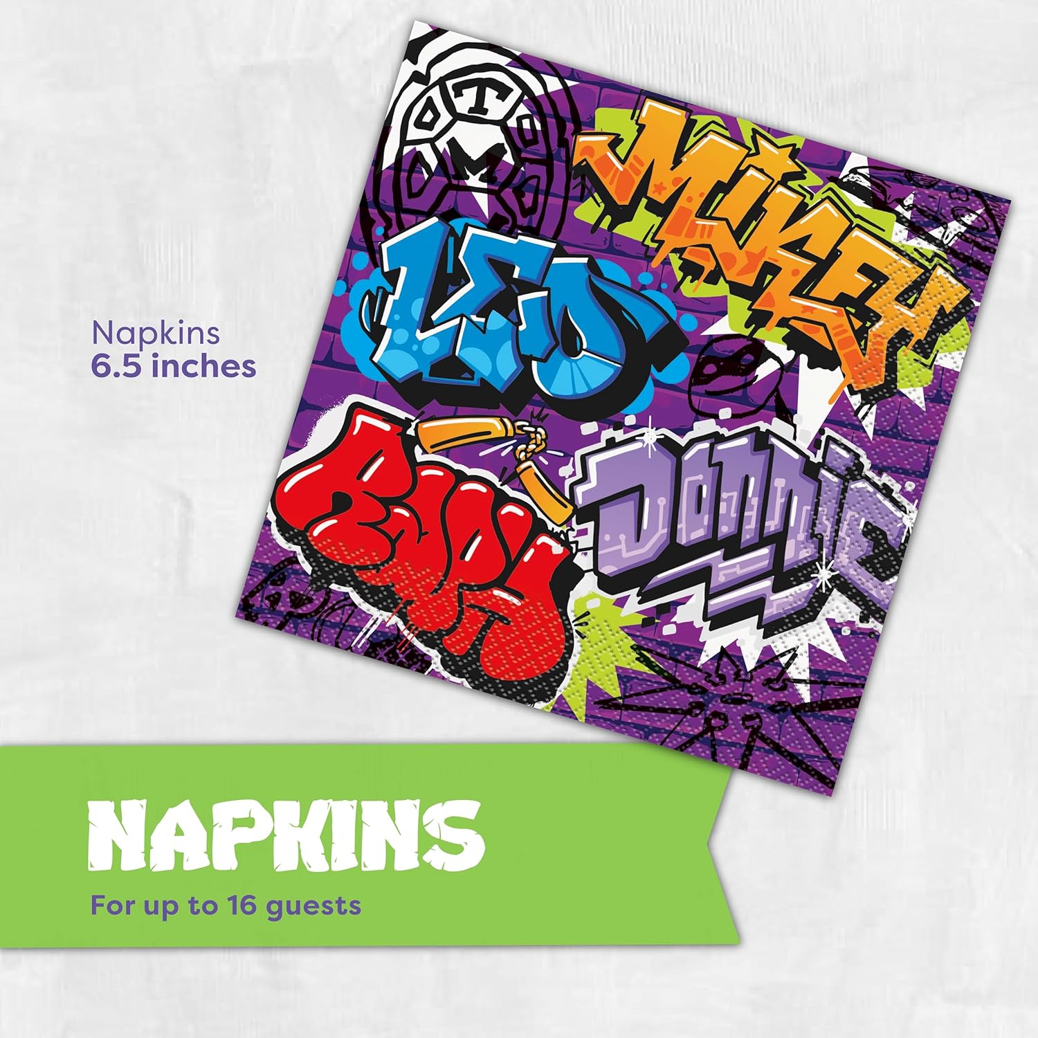 Teenage Mutant Ninja Turtles Party Decorations - 16 Plates & 16 Napkins | Officially Licensed TMNT Supplies