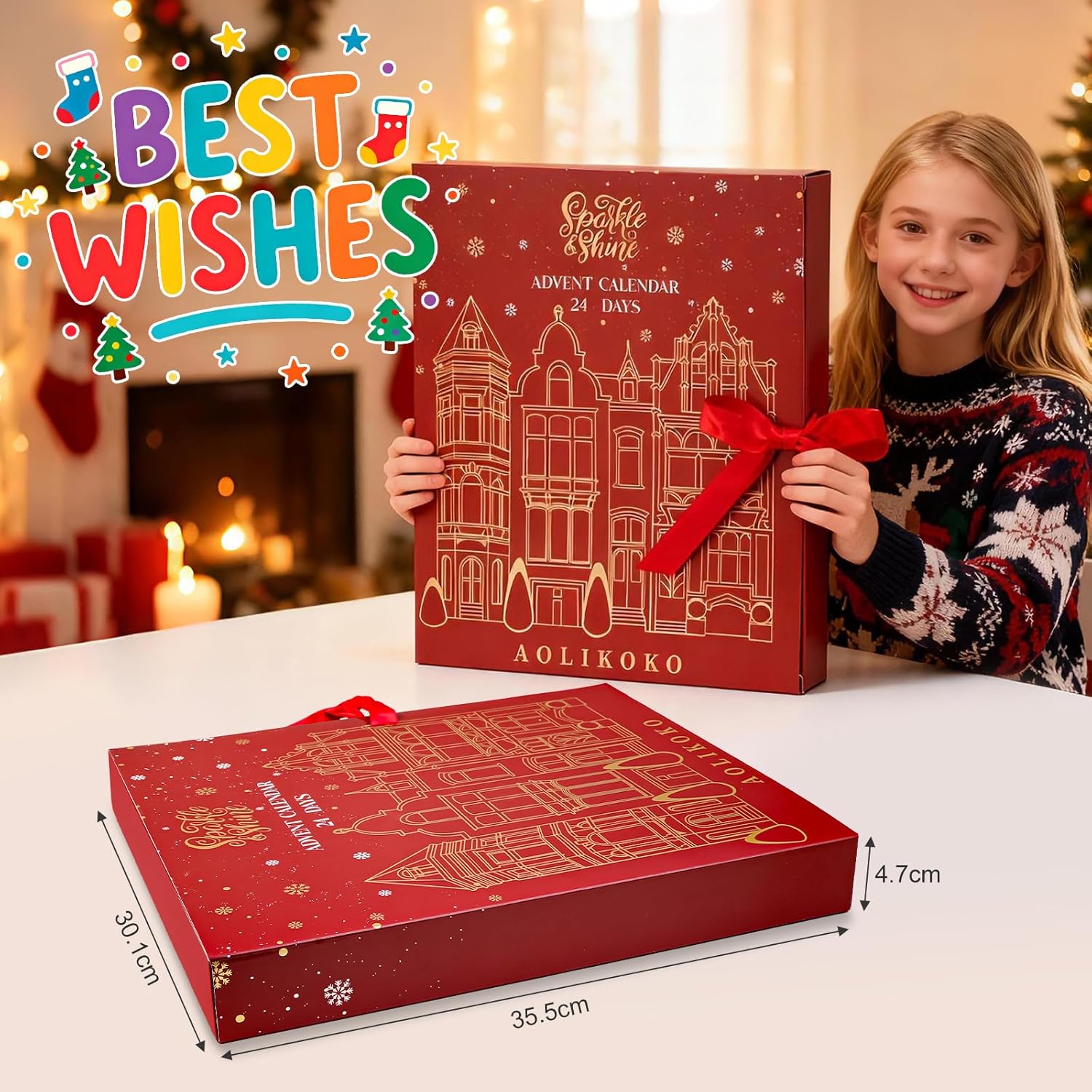 Makeup Advent Calendar 2025 - 24 Days of Full Makeup Kit Gifts for Women & Teen Girls