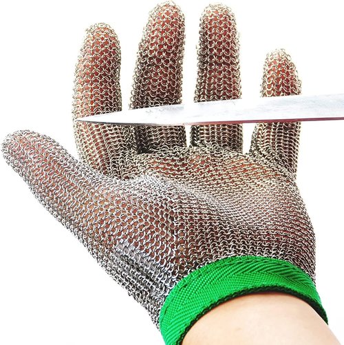 Dowellife Cut Resistant Chainmail Glove - Stainless Steel Mesh for Butcher & Kitchen Use | X Small