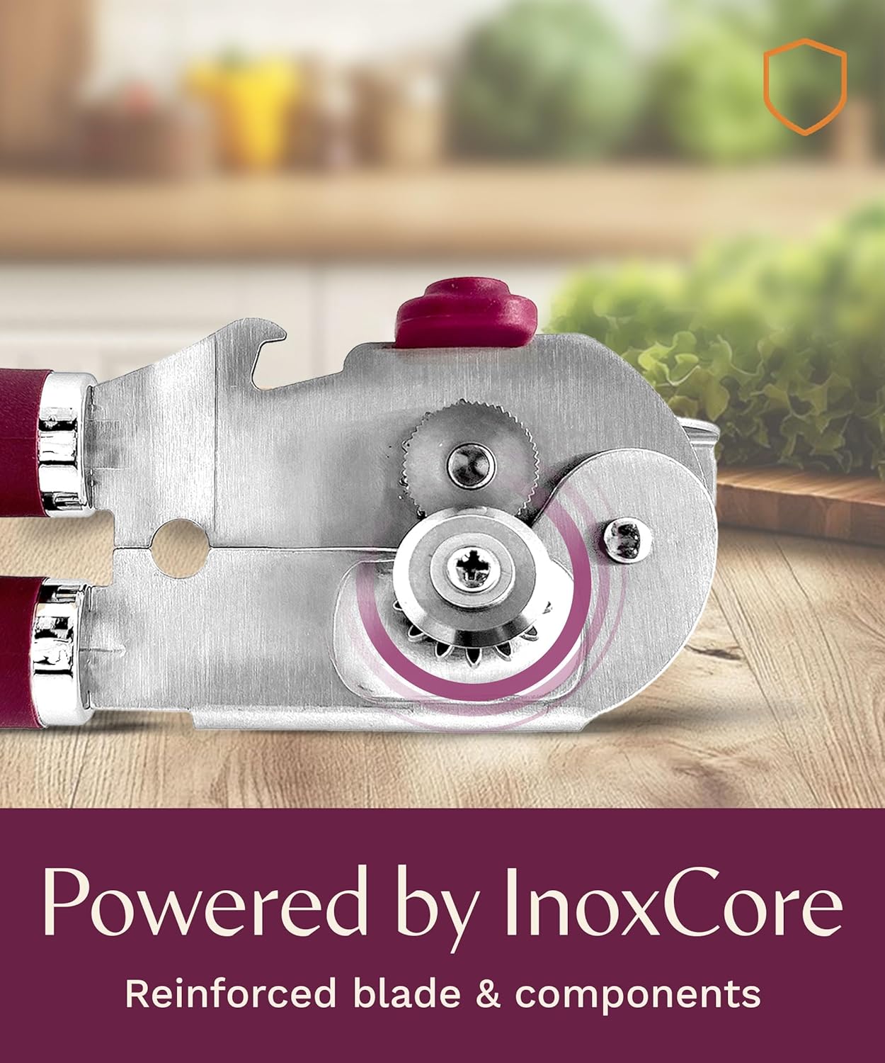 Skiennix Premium Multifunction Magnetic Can Opener - Heavy Duty Stainless Steel with Easy Turn Knob | Mauve
