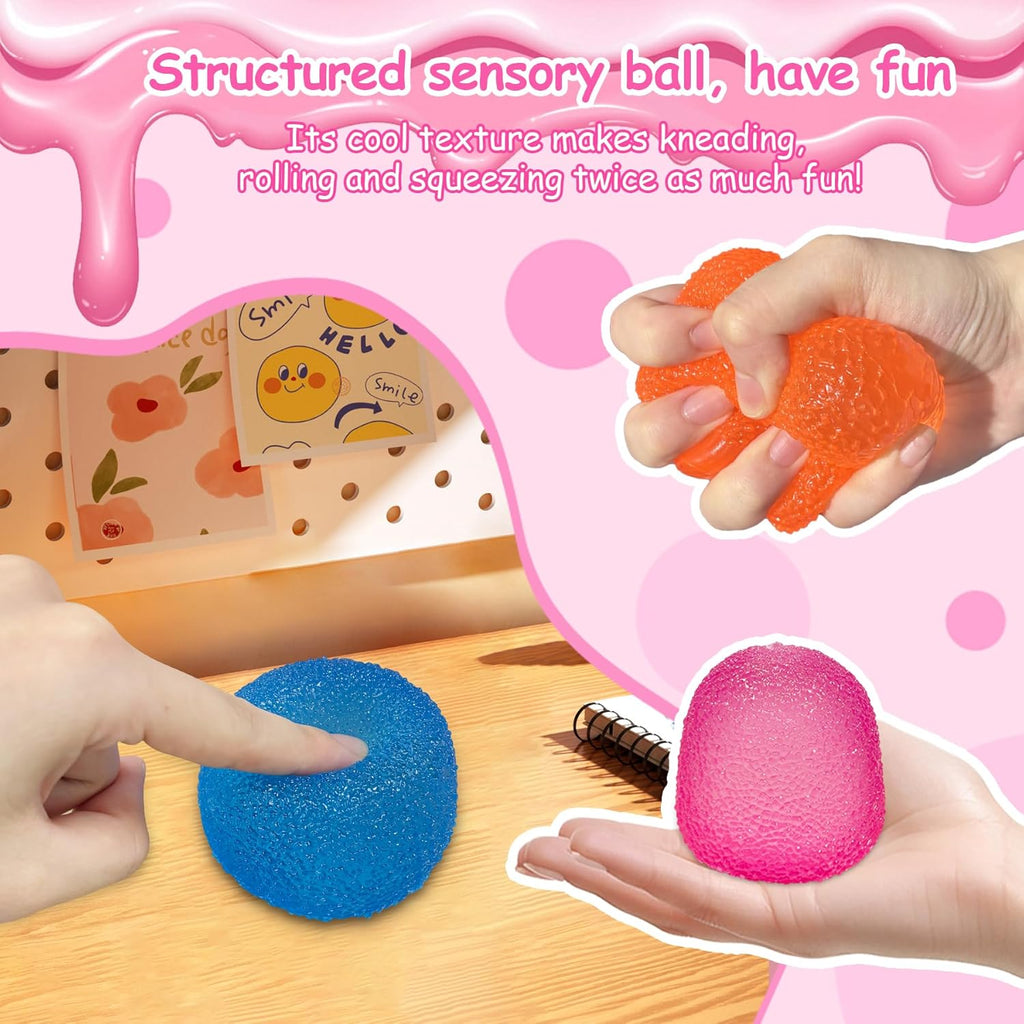 Skiennix Squishy Fidget Toy - Super Solid Squeeze Ball for Stress Relief | Pink Color, Ideal for Kids & Adults