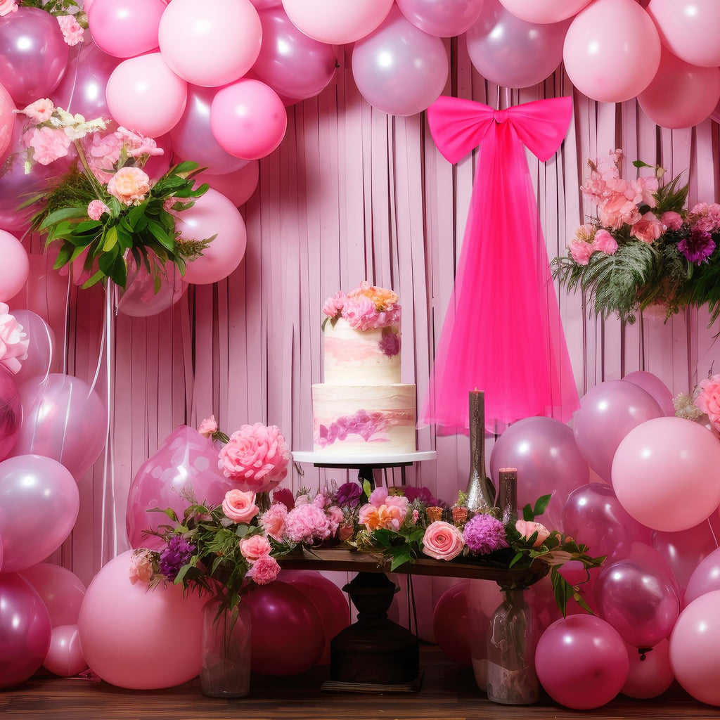 Zeyune 1 Pcs Hot Pink Large Bow Party Decorations 13.4 x 28.7 Inch Giant Ribbon Bow Hanging Wall Decor Wrapping DIY Craft for Birthday Valentines Day Wedding Baby Shower Room Wall Backdrop Party