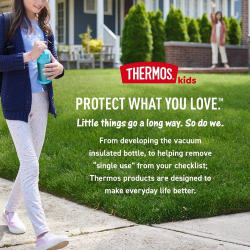 THERMOS FUNTAINER 16 Ounce Stainless Steel Vacuum Insulated Bottle with Wide Spout Lid, Captain America: Brave New World Movie