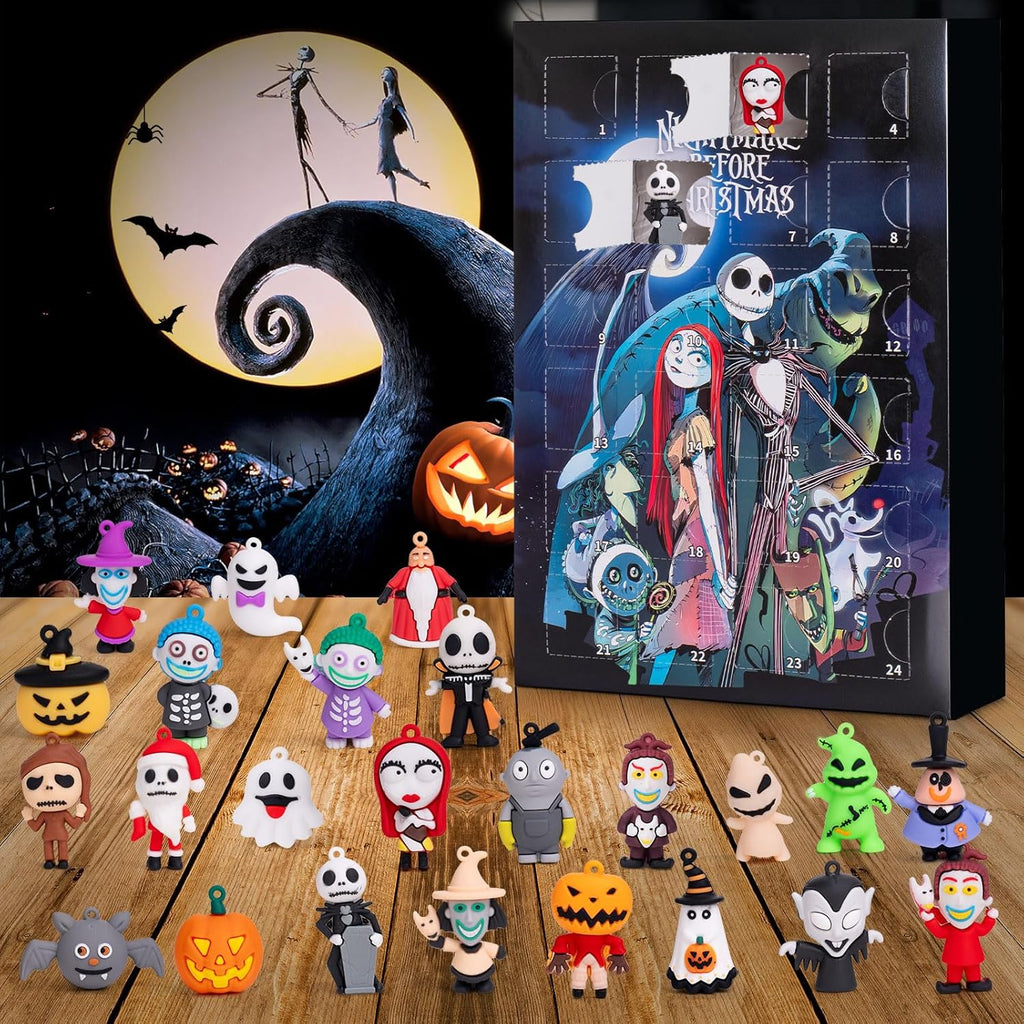Nightmare Before Christmas Advent Calendar 2025 - 24 Collectible Ornaments for Kids & Adults