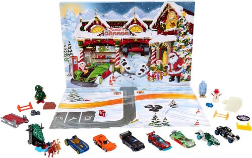 Hot Wheels Advent Calendar - 24 Days of Holiday Surprises with Cars & Accessories | Ages 3+