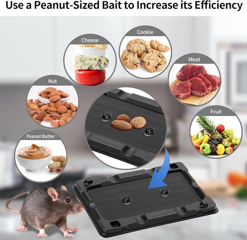 LULUCATCH Mouse & Insect Traps - 12 Pack of Non-Toxic, Heavy-Duty Sticky Traps for Home Use