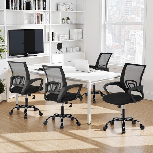 BestOffice Ergonomic Office Chair - Adjustable Mesh Desk Chair with Lumbar Support | Modern Black Design