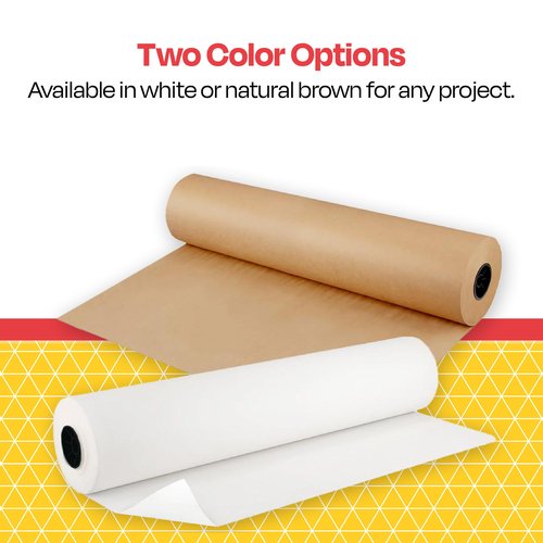 School Smart Butcher Kraft Paper Roll, 40 lb, 24 Inches x 1000 Feet, Brown