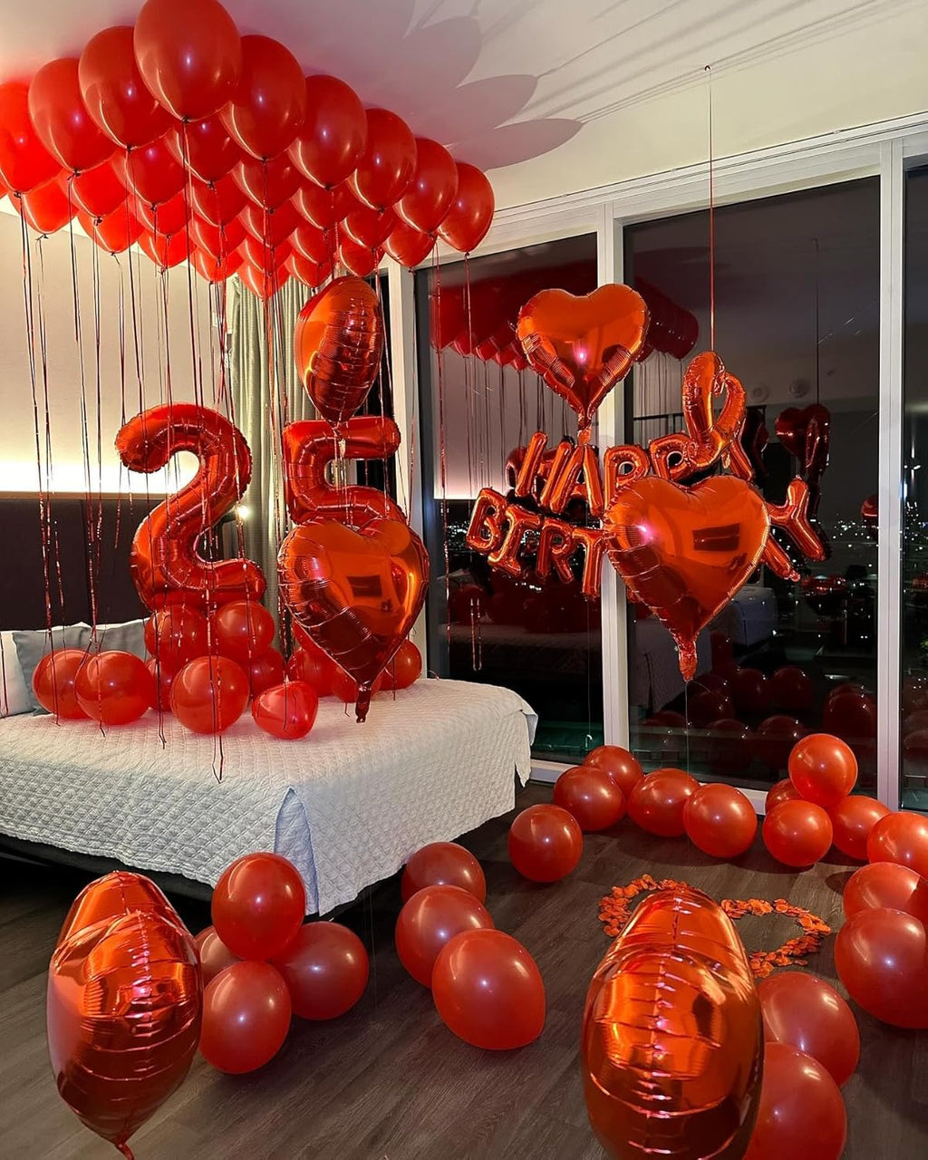Red Number 7 Balloon - 40 Inch Giant Foil Balloon for 7th Birthday Party Decorations