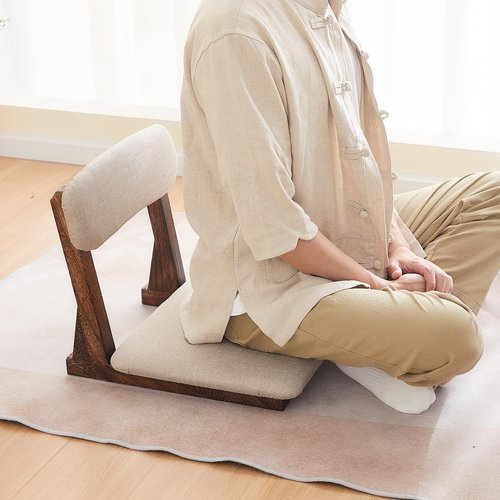 GZQWDC Meditation Chair with Back Support,Japanese Floor Chair,Back Jack for The Floor,Floor Seating,Tatami Floor Seats