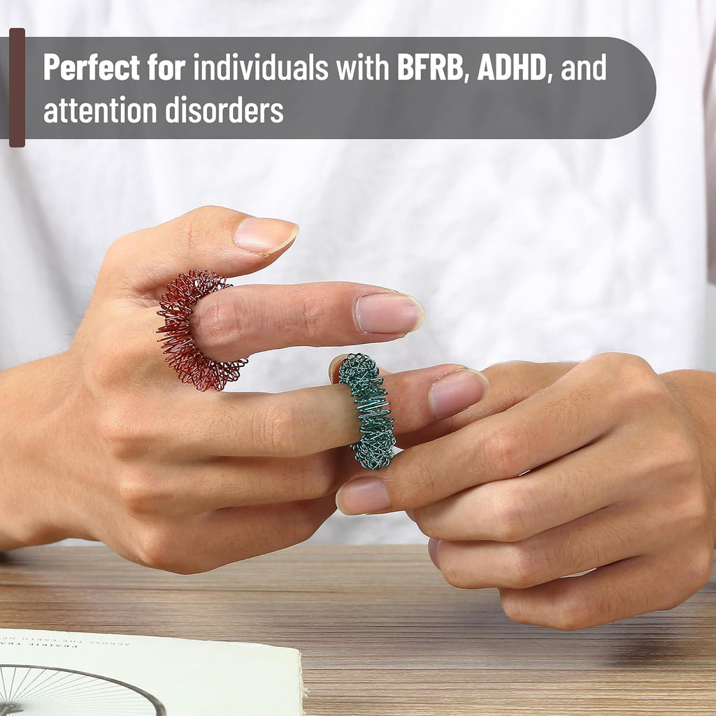 Mr. Pen Spiky Sensory Rings - 10 Pack of Jewel Tones for Stress Relief & Fidgeting | Ideal for ADHD & Anxiety