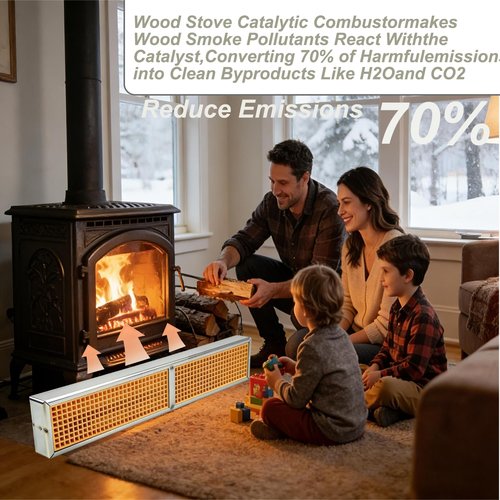 2.5" x 12.75" x 1" 30006623 Wood Stove Catalytic Combustor Replacement for Vermont Castings Defiant for Encore , Wood Stoves Parts for Catalytic Combustors, Ceramic, Easy Installation, Long-Lasting