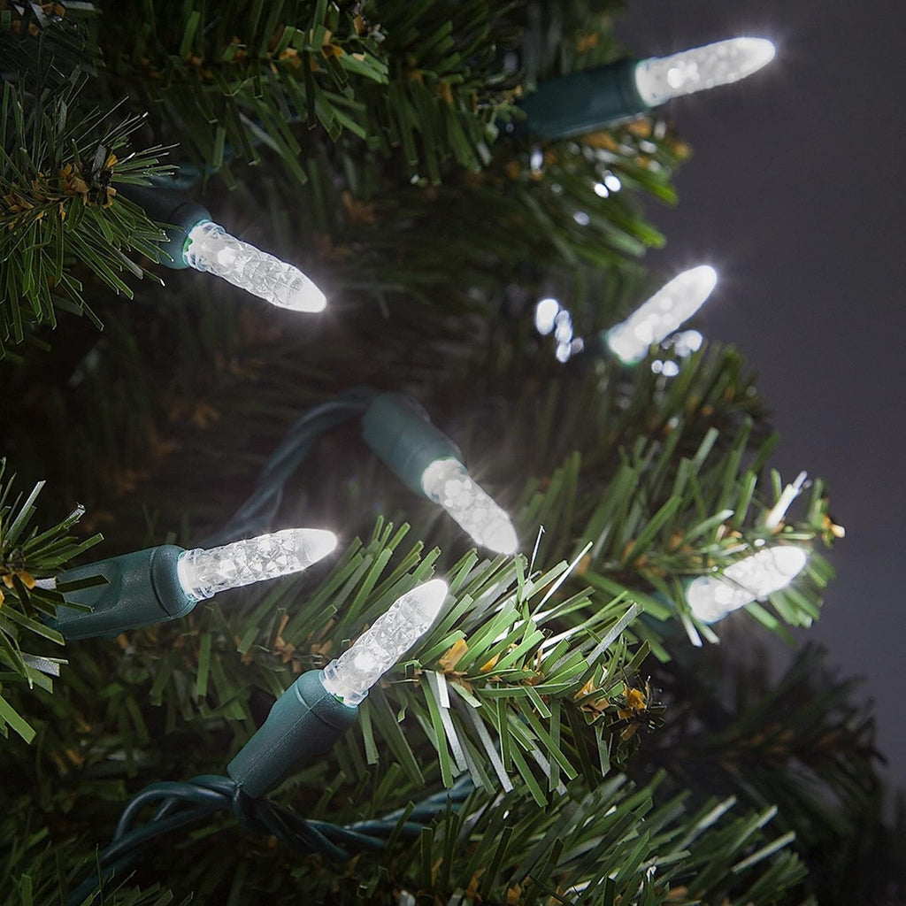 Skiennix 24 Ft M5 LED Christmas Lights - 70 Count Cool White Mini String for Indoor/Outdoor Use