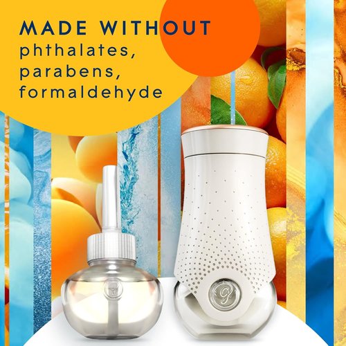 Glade PlugIns Refills Air Freshener - Coastal Sunshine Citrus Scent | Essential Oils, 0.67 Fl Oz, 5 Count