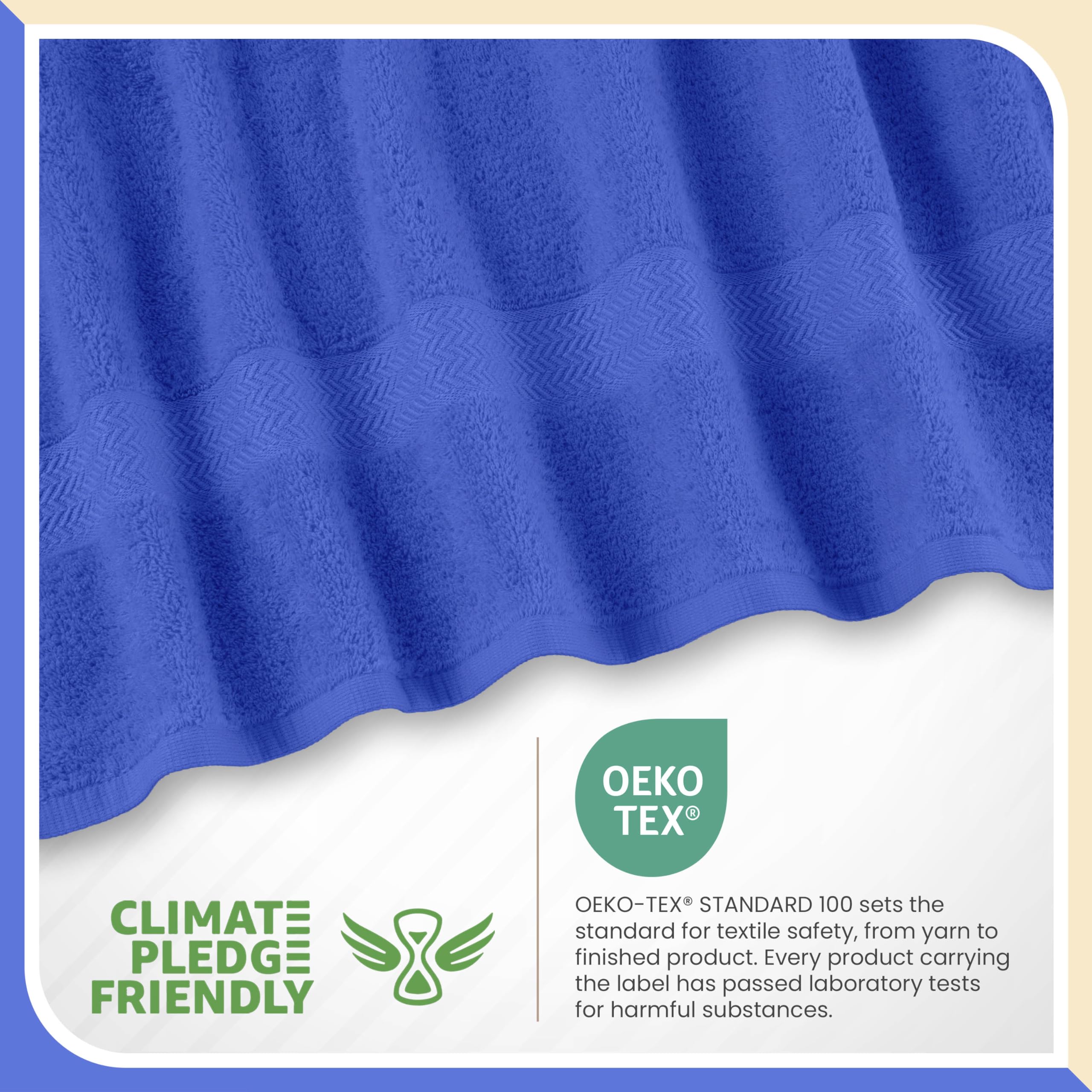 Martex 6-Piece 100% Ringspun Cotton Towel Set | Quick Dry | Super Absorbent & Soft | Lightweight | 2 Bath Towels | 2 Hand Towels | 2 Wash Cloths | Cobalt Blue