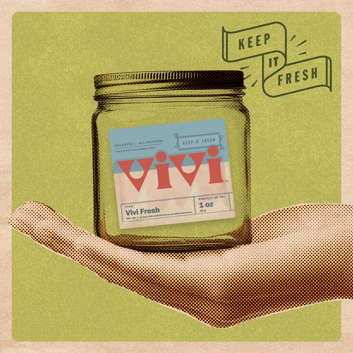 Vivi Fresh ½ Ounce Humidity Control Packs | 10-pack in Resealable Bag | For All Airtight Storage Containers, Store Longer and Preserve Freshness | Made in the USA by Boveda