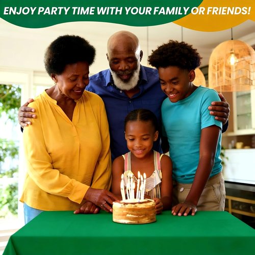 12Pcs Disposable Rectangular Tablecloths | Black History Month Party Decorations - 54x108 Inch