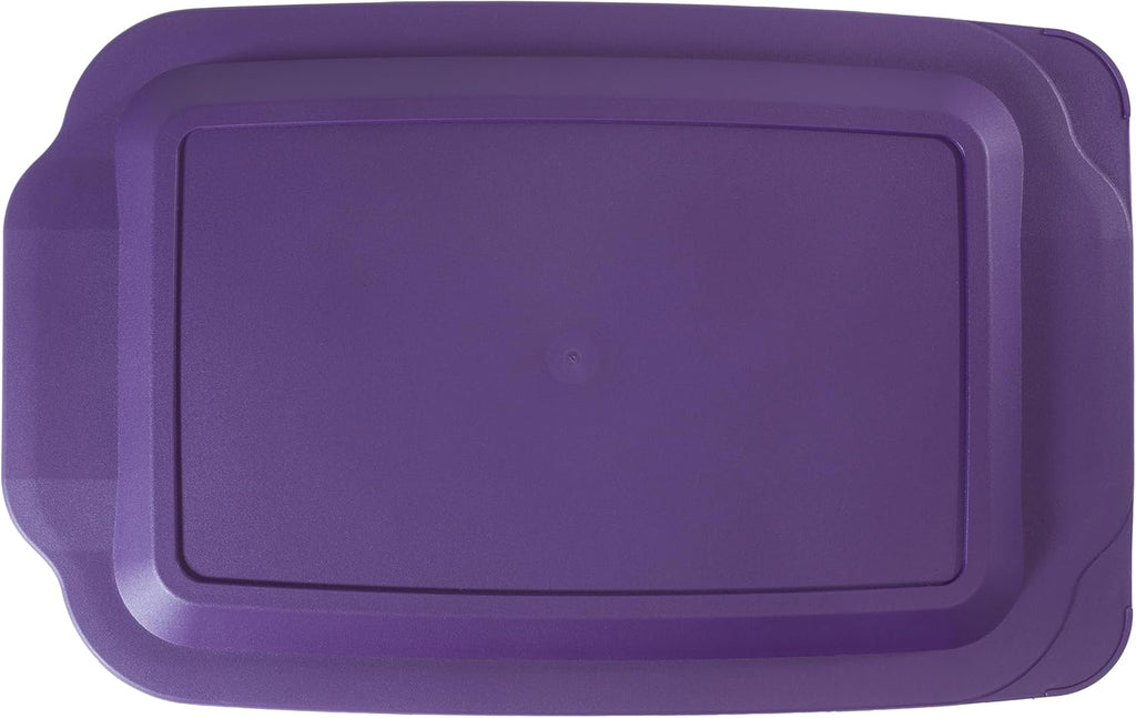Pyrex Replacement Lid - Fits 9x13 Glass Casserole Baking Dish | Purple Tab Handle 3-Quart Model 233-PC