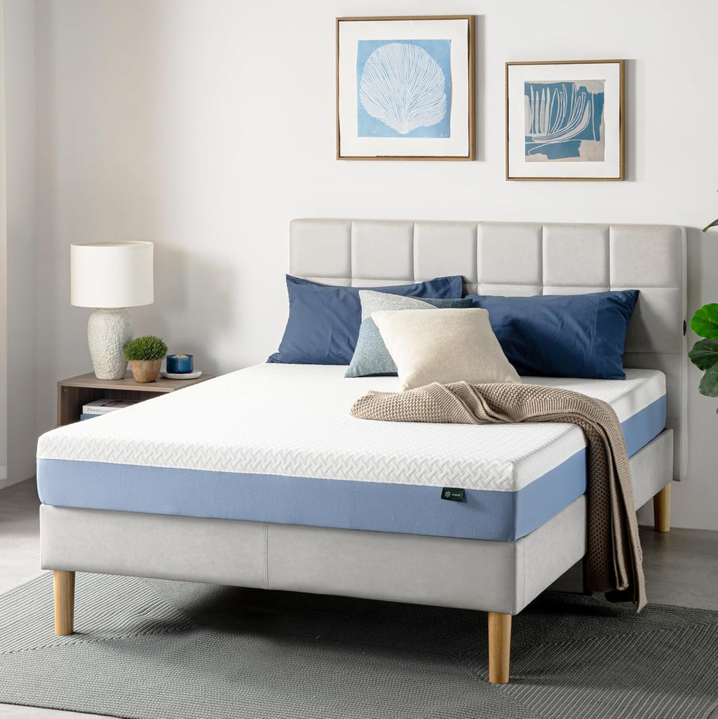 Zinus 8 Inch Queen Memory Foam Mattress - Cooling Comfort, Fiberglass-Free, Medium Feel, Safe Materials