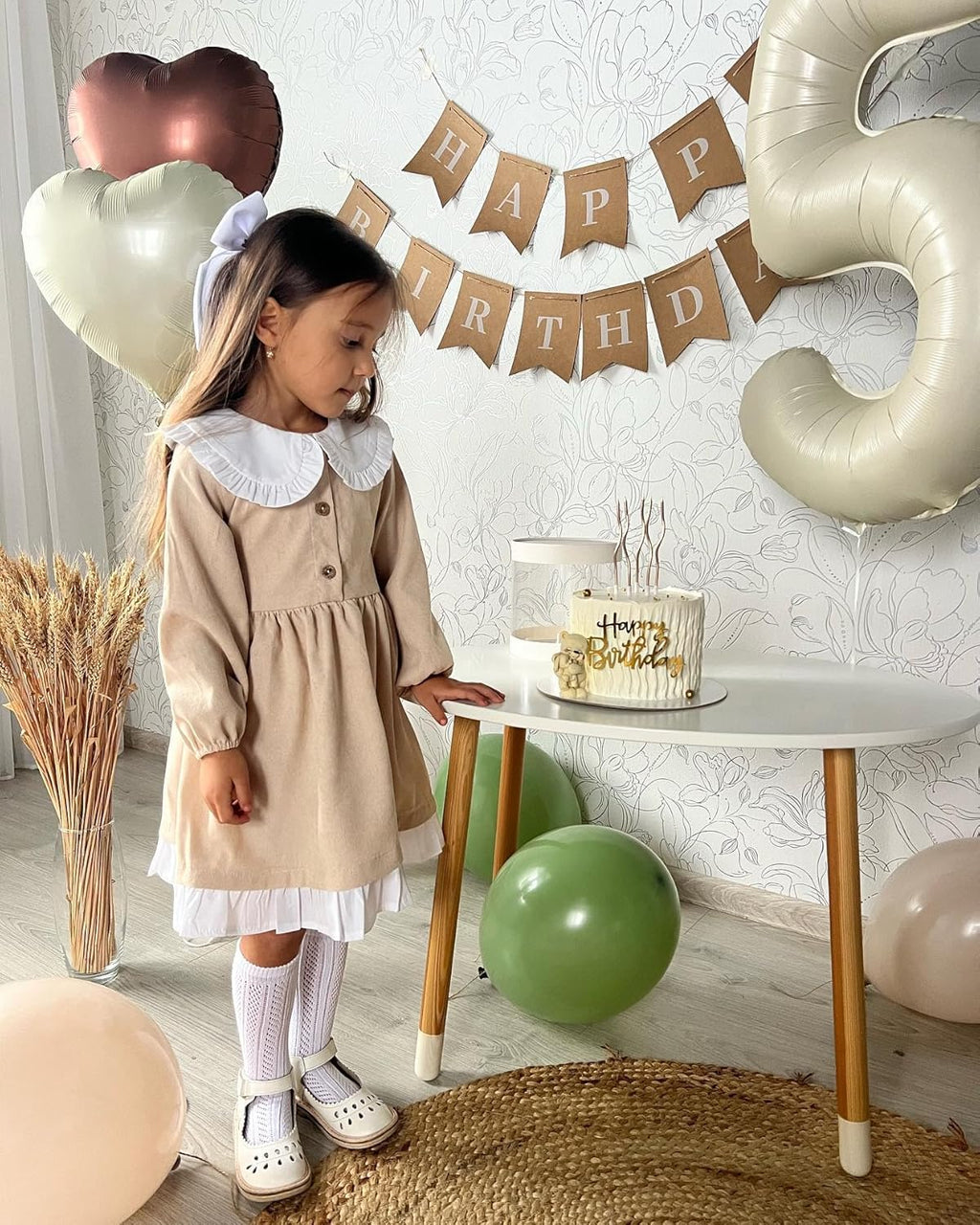 Number 5 Balloon - 40 Inch Cream Birthday Decoration | Perfect for 5th Birthday Party Supplies