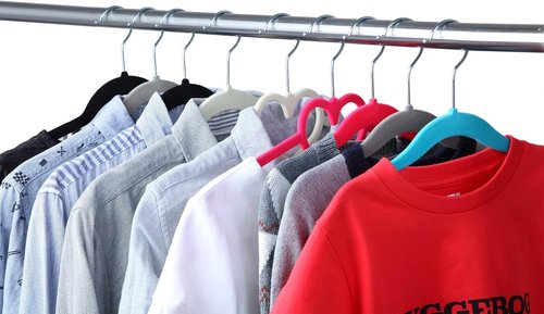 Finnhomy Velvet Baby & Kids Non-Slip Clothes Hangers - 30-Pack with 10 Finger Clips, Gray