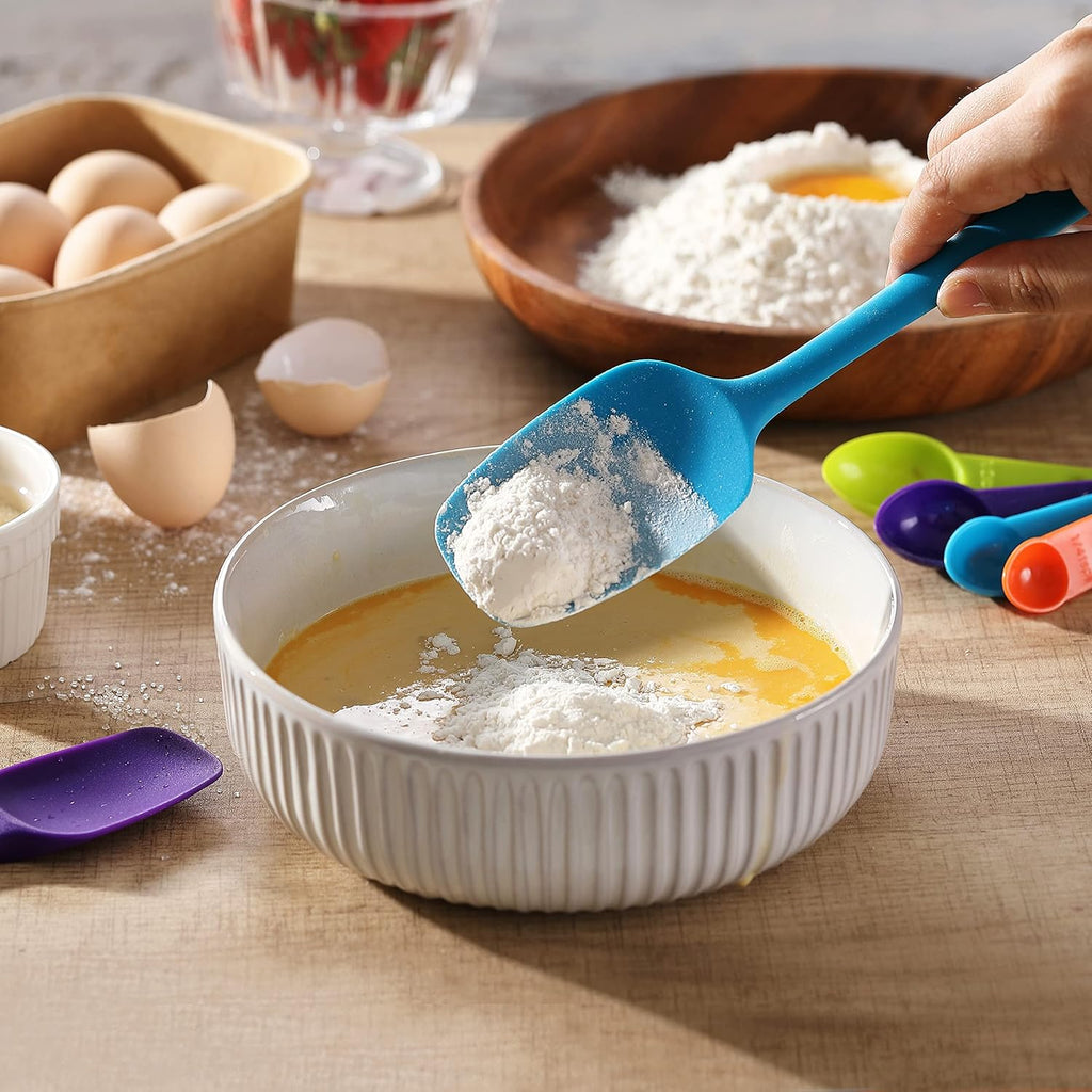 VITUER Silicone Rubber Spatula Set - 5PCS Food Grade, BPA-Free, Heat Resistant & Dishwasher Safe