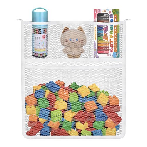 UAMFURI Stuffed Animal Storage with Net Wooden Toy Storage Organizer Stuffed Animal Zoo Storage with Lockable Wheels for Toddler Rooms, Playrooms & Bedrooms (4-layers)