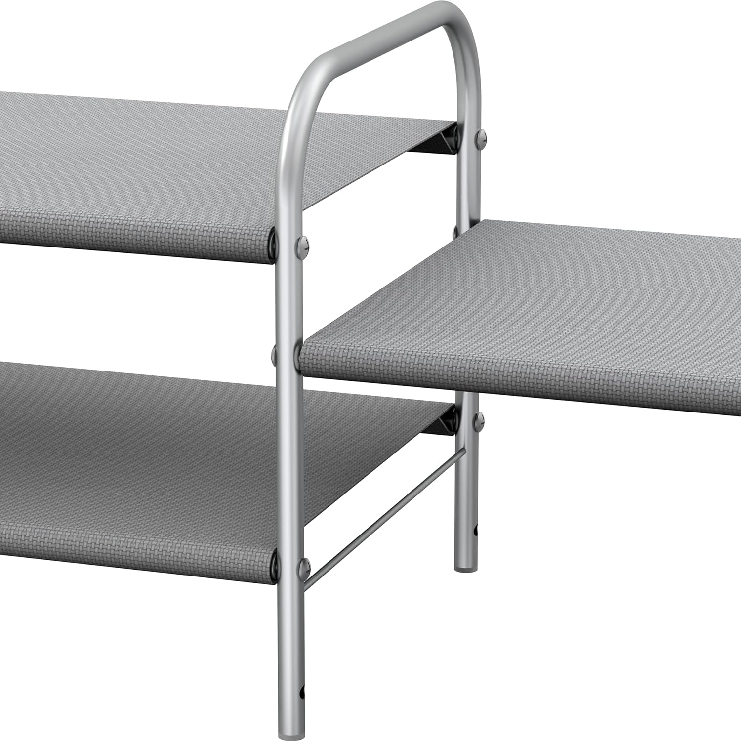 Simple Houseware 2-Tier Shoe Rack - Stylish Grey Storage Organizer for Home & Entryway