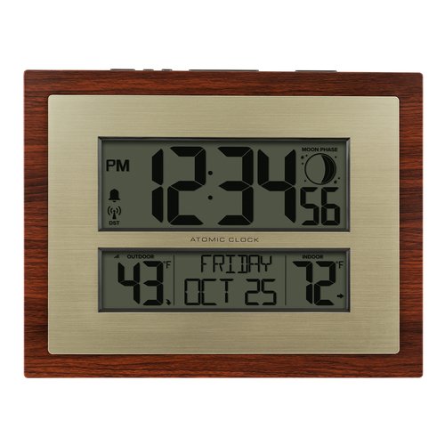 La Crosse Technology Atomic Digital Wall/Table Clock, 11" x 8.54" (513-23137-INT)