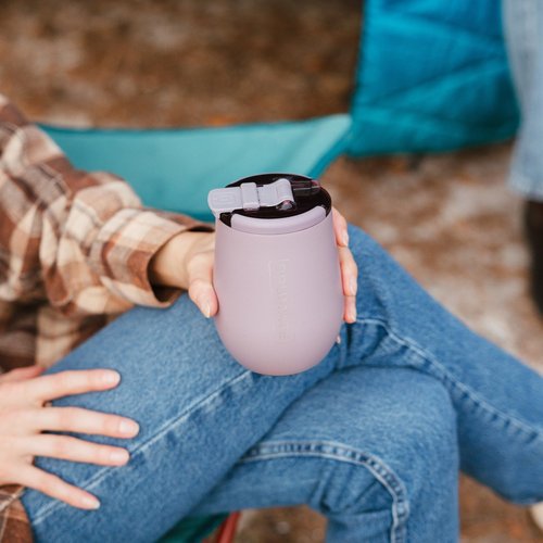 BrüMate Uncork'd 14oz 100% Leakproof Insulated Wine Tumbler | Locking Lid | Insulated Stainless Steel Wine Glass | Perfect For Travel & Outdoors | BPA-Free (Nightfall Blue)