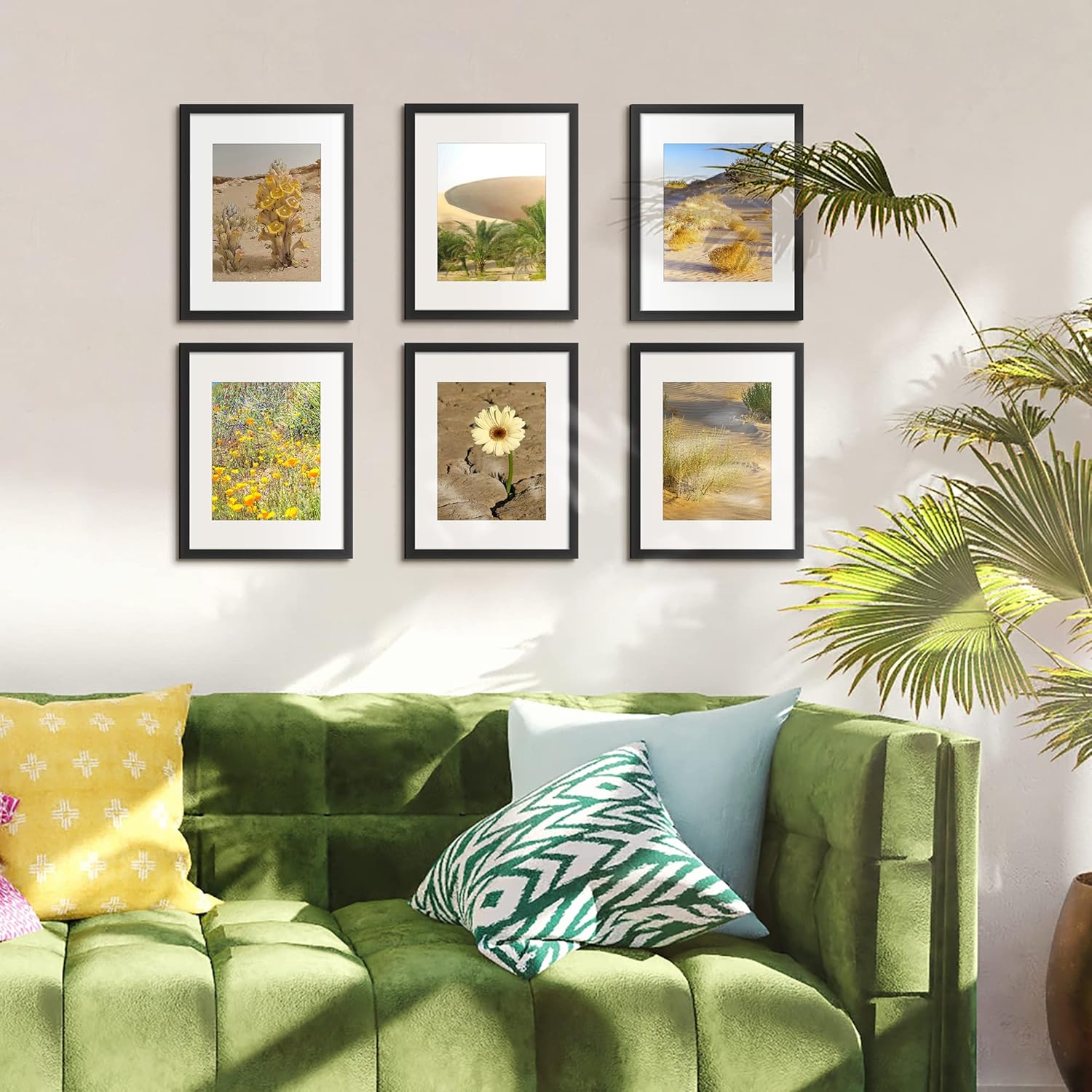 Upsimples 11x14 Picture Frame Set of 5 - Display 8x10 or 11x14 Photos | Black Wall Gallery Frames