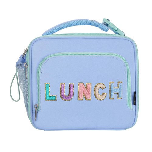 Amersun Kids Insulated Lunch Box- Water-Resistant, Reusable Cute Lunch Tote Bag with Water Bottle Holder & Multi-Pocket-Ideal for Ages 3+ Girls, Boy, School,Travel(Baby Blue)