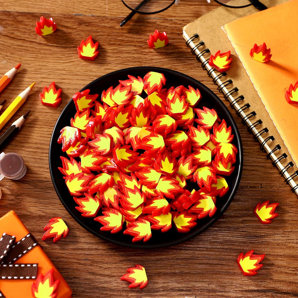 Seenelling Mini Resin Fire Figurines - 100 Pcs Tiny Fake Flames for DIY Craft & Decor | Campfire Model Accessories