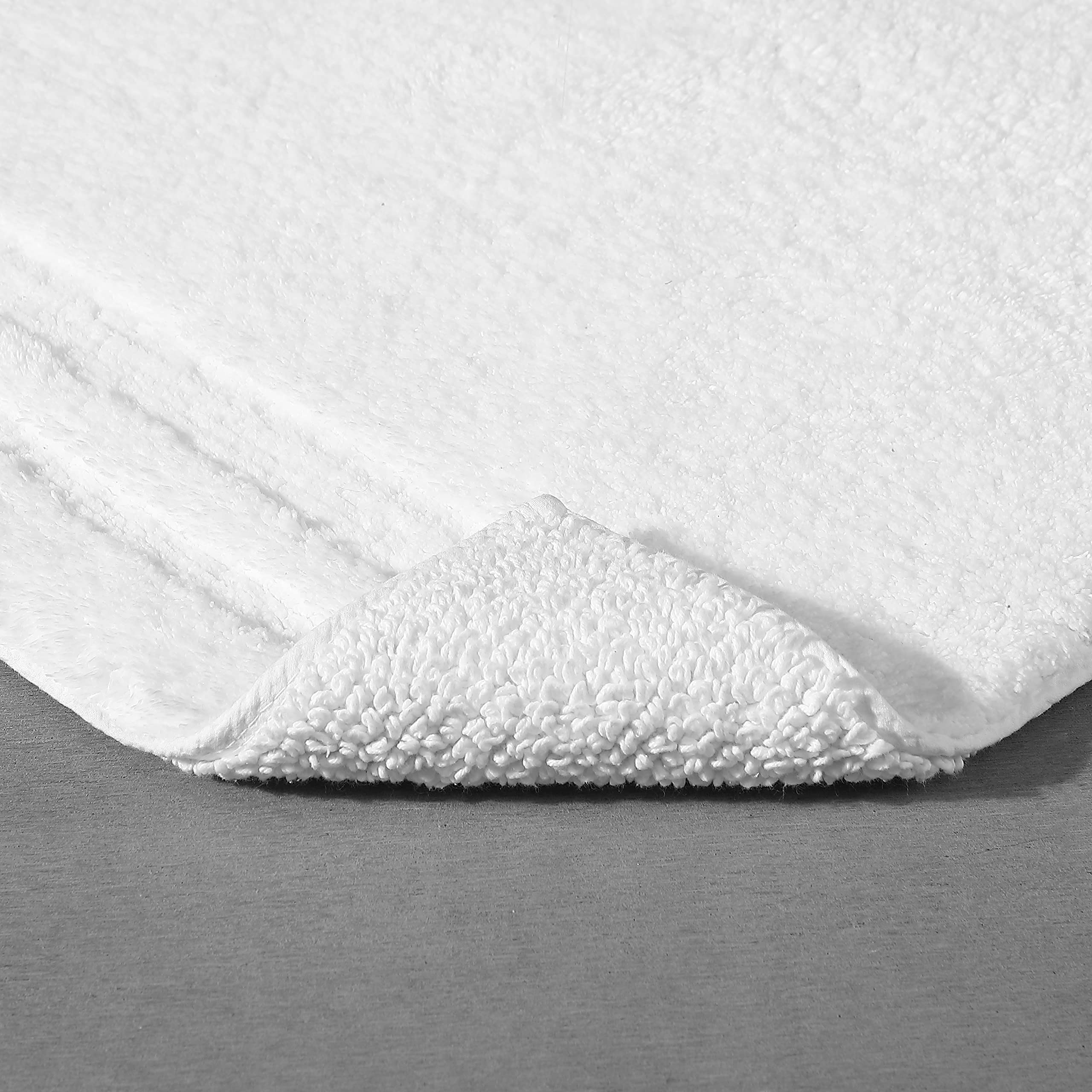 Vera Wang - Bath Rugs, Luxury Bathroom Decor, Soft & Absorbent Cotton Bath Mat (Eden White, 2 Piece)
