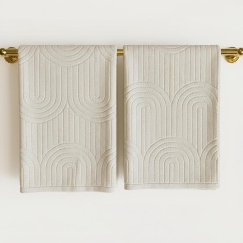KIBAGA Decorative Hand Towels - Luxurious Set of 2 Soft Boho Cotton, Absorbent & Quick-Dry for Bathroom or Kitchen
