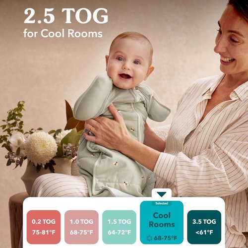 Love to Dream Swaddle UP - Transition Bag 2.5 TOG for Safe Baby Swaddling to Arms-Free Comfort