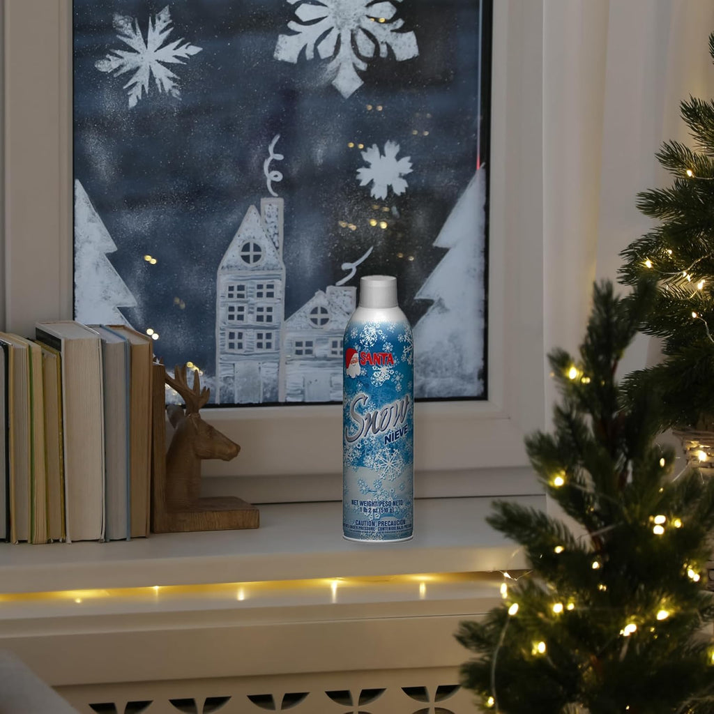 Santa Winter White Artificial Snow Spray - 18 oz for Festive Holiday Decor