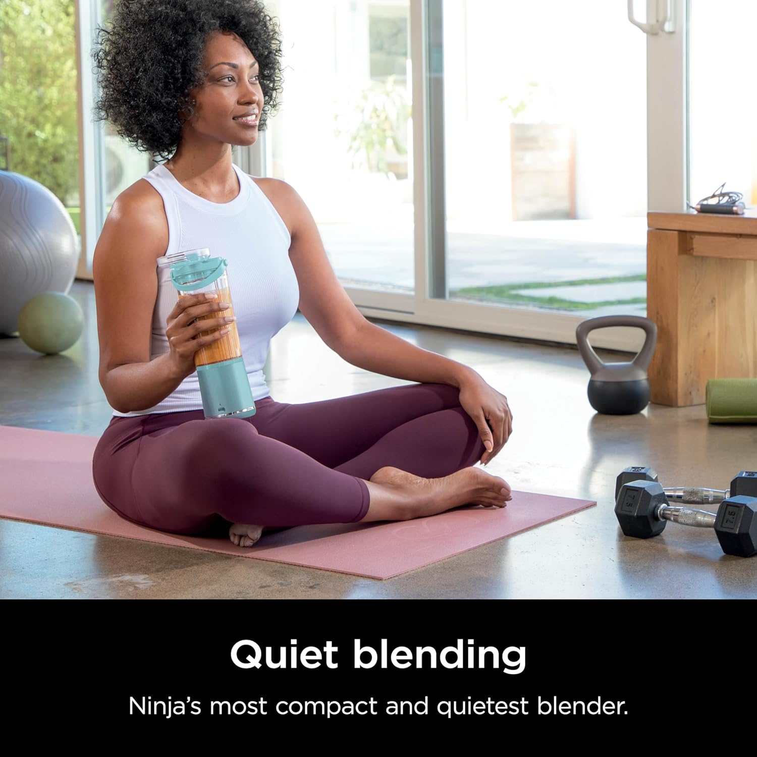 Ninja Blast Portable Blender - Cordless 18oz Personal Blender for Smoothies & Shakes | BPA-Free, Leakproof Lid, USB-C Rechargeable, Tinted Aqua