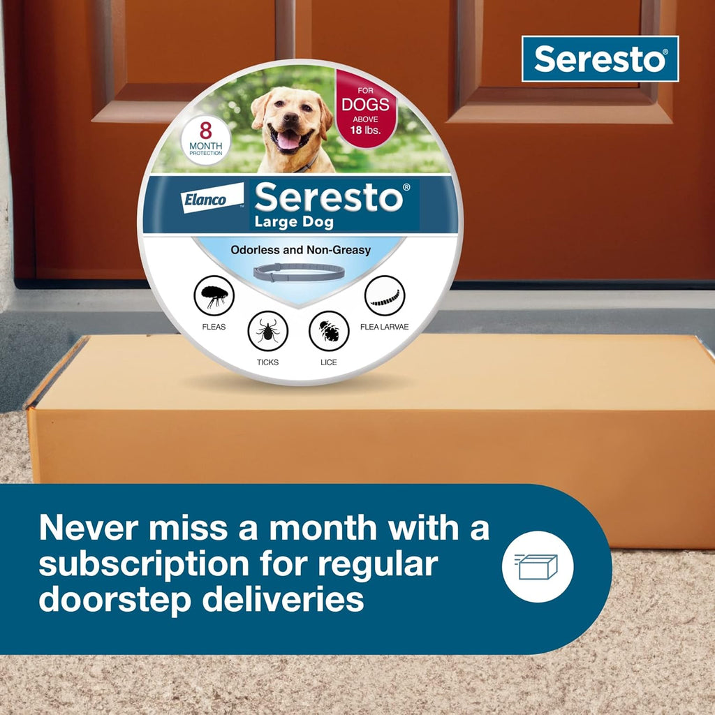 Seresto Large Dog Flea & Tick Prevention Collar - Vet-Recommended for Dogs Over 18 lbs | 2-Pack