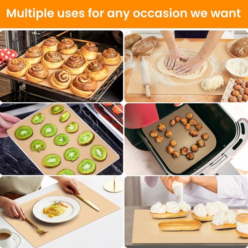 **Silicone Baking Mat Roll - Premium German Silicone - Heat Resistant Non-Stick Pastry Mat | Reusable Dough Rolling Mat**