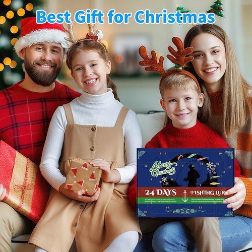 Fishing Advent Calendar 2025 - 24 Days of Fishing Lures | Perfect Xmas Gift for Men & Teens