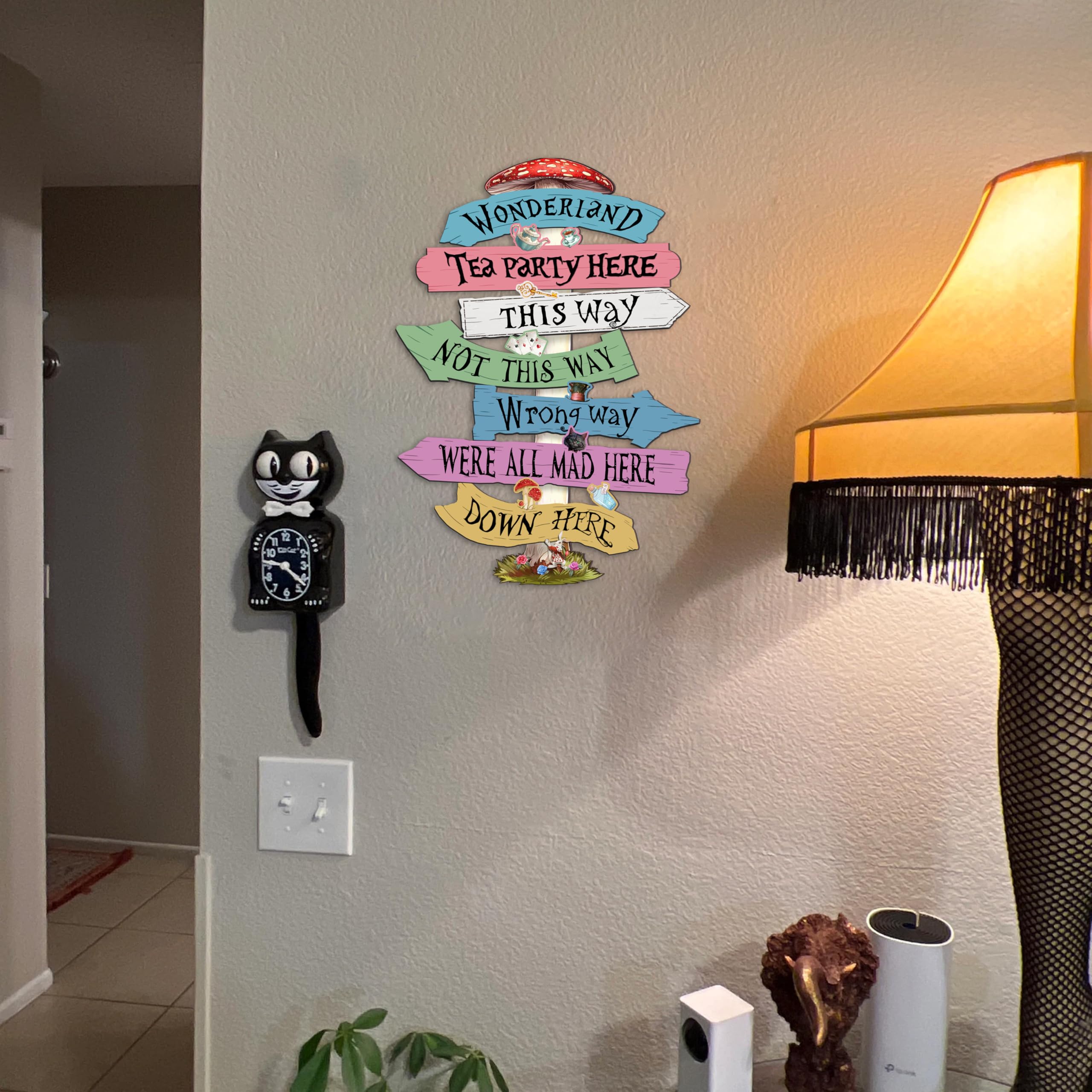 Welcome To Wonderland Directional Arrows Sign,16x12,Wonderland Party Decorations,Kids Room Decor For Girls