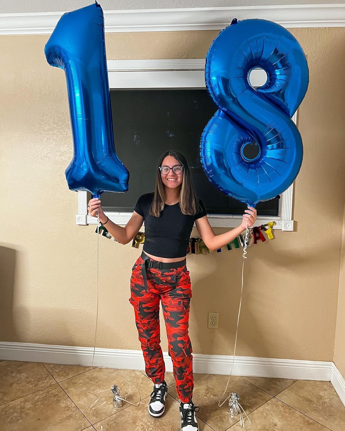 Number 18 Balloon by [Brand Name] - 40 Inch Navy Blue Birthday Decoration for 18th Party