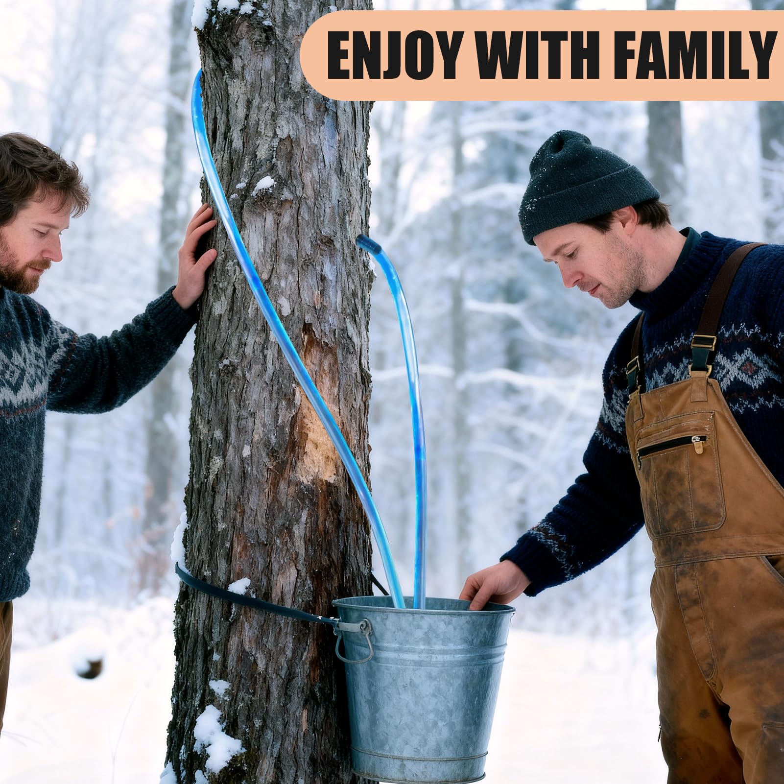 13Pcs Maple Syrup Tree Tapping Kit Include 7 Stainless Steel Maple Taps,22.9ft Maple Syrup Tubing,3 Maple Sap Filter,1 Cleaning Brush,1 Maple Tap Drill Bit for Maple Syrup Collection Supplies