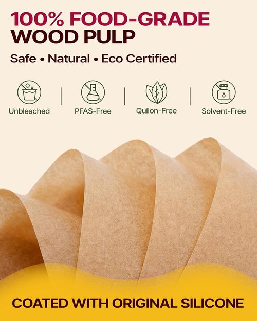 Katbite Tulip Cupcake Liners - 200PCS ProSmooth Brown Muffin Baking Cups for Perfect Treats