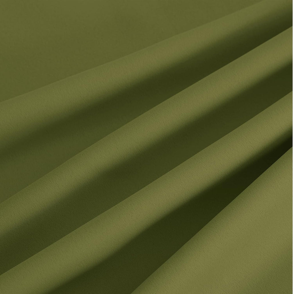 NICETOWN Room Darkening Curtains - Olive Green Drapery Panels, 52" x 84" for Ultimate Light Control