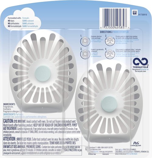 Febreze Small Spaces Air Freshener - Lilac & Violet Scent | 2 Count for Long-Lasting Freshness