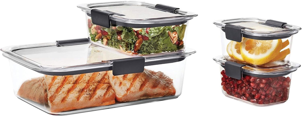 Rubbermaid Brilliance Food Storage Containers - Leak-Proof & Airtight Lids | Set of 5