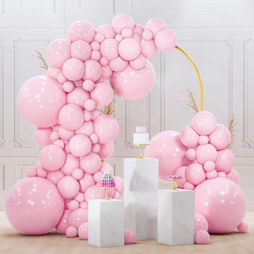 PartyWoo Light Pink Balloon Arch Kit - 120pcs in Various Sizes for Baby Showers & Birthday Parties